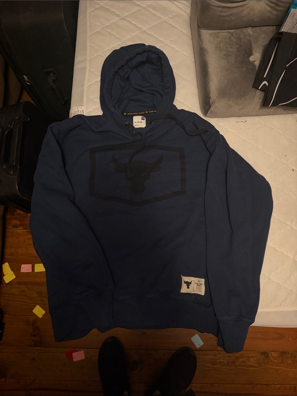 Under Armour Navy Project Rock Pullover Hoodie